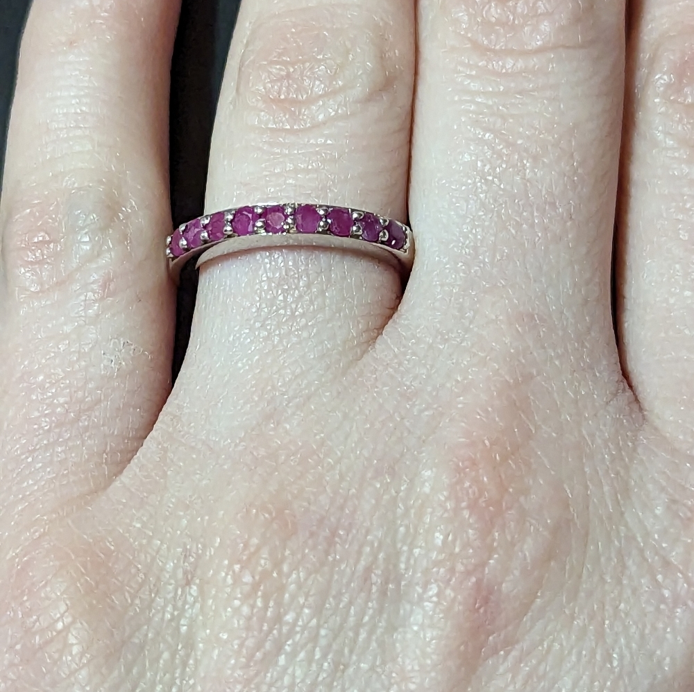 Sterling Silver And Ruby Ring - image 1